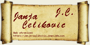 Janja Čeliković vizit kartica